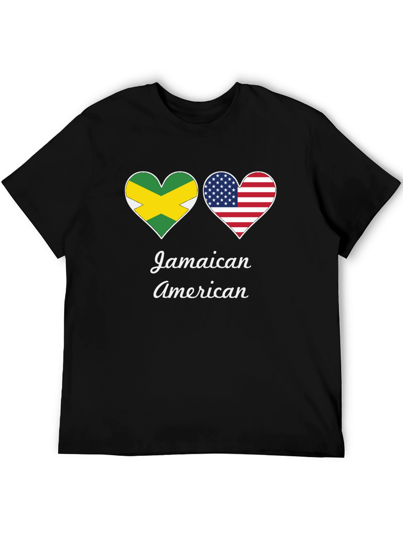 Jamaican American Flag Heart T-Shirt