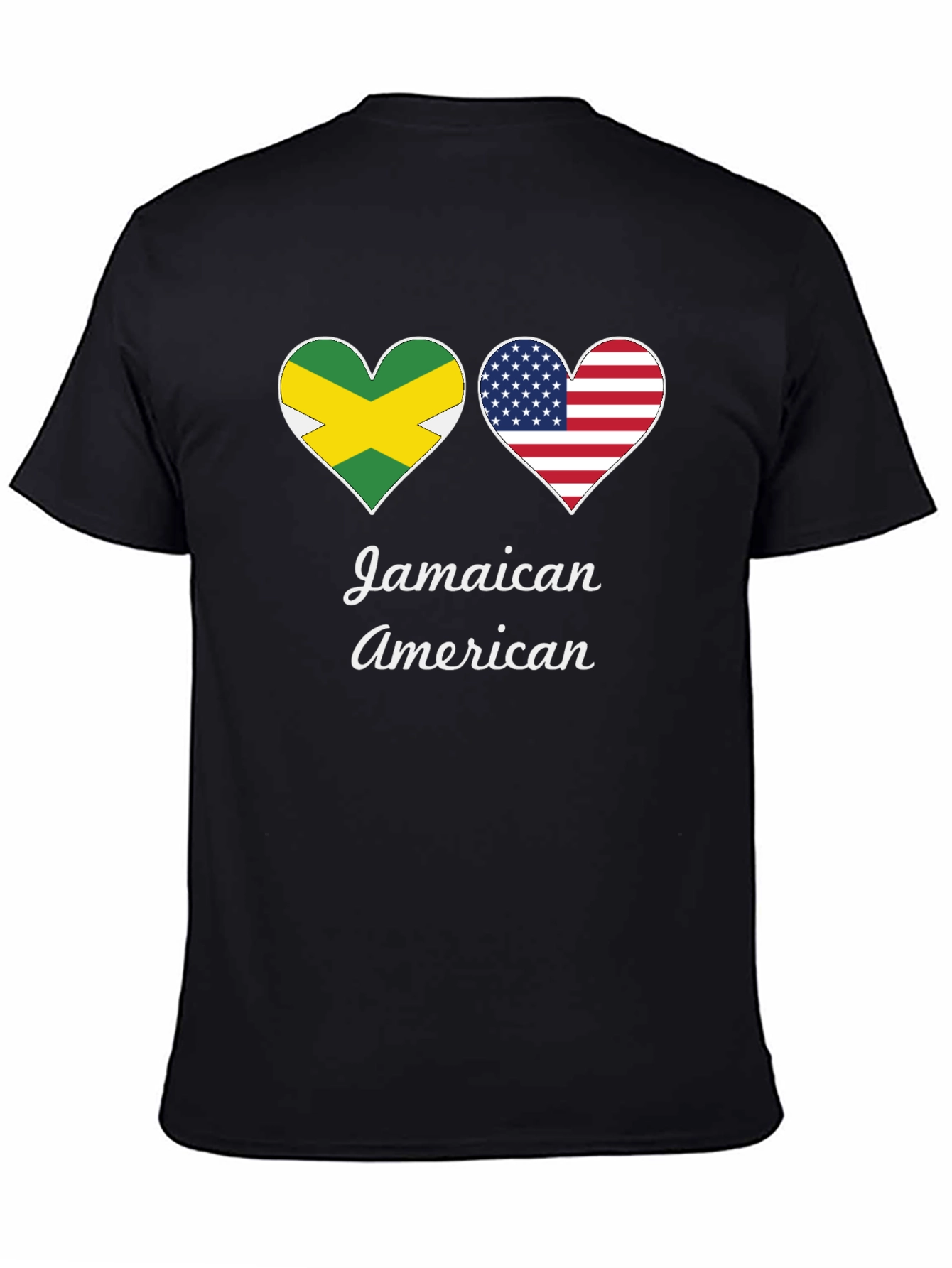 Jamaican American Flag Heart T-Shirt
