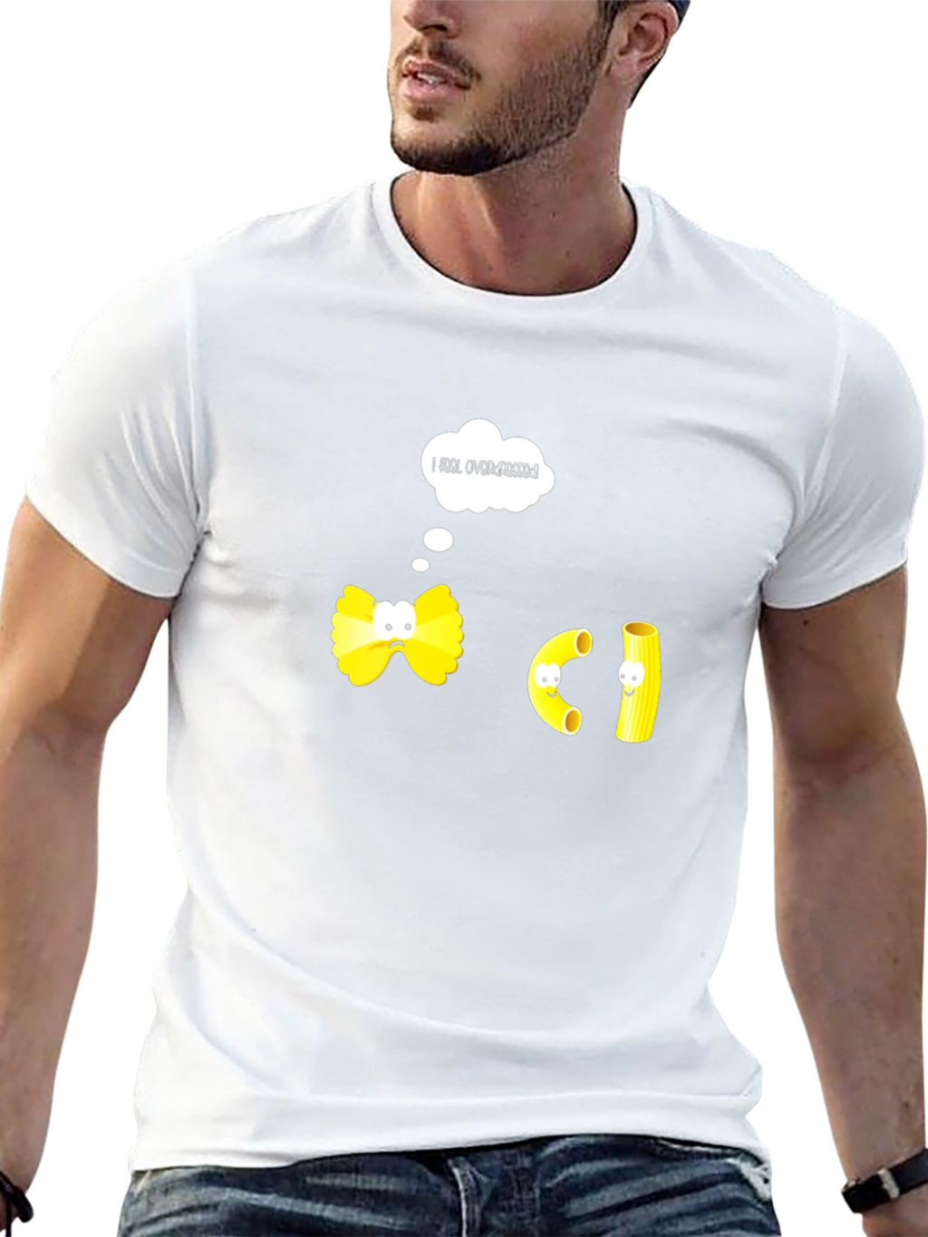 Pasta Overdressed Humor Graphic T-Shirt