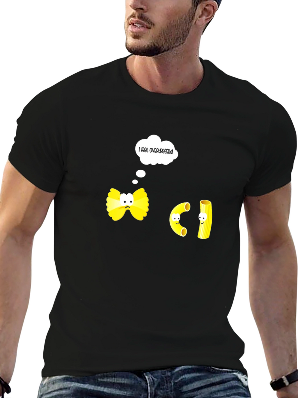 Pasta Overdressed Humor Graphic T-Shirt