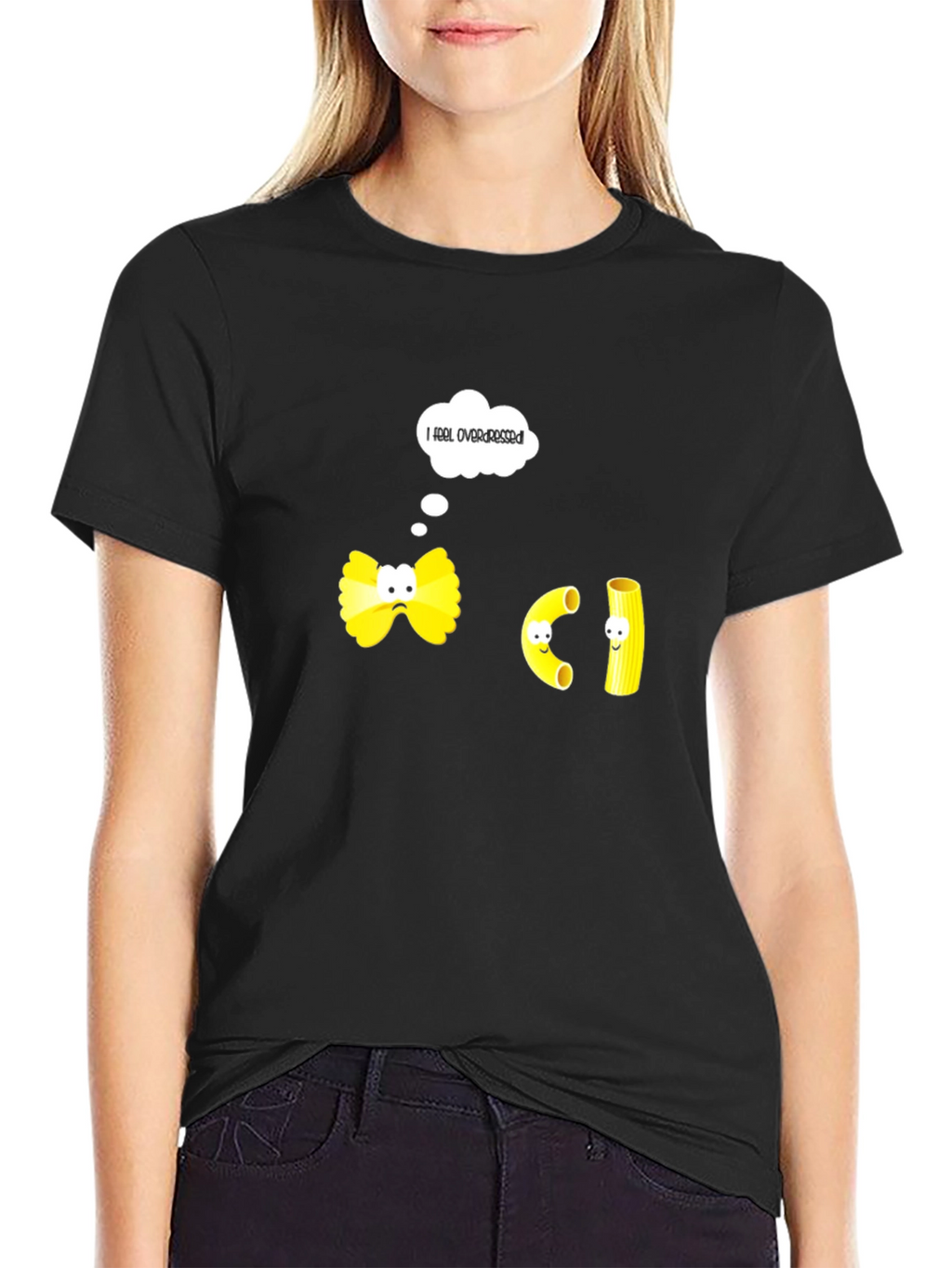 Pasta Overdressed Humor Graphic T-Shirt