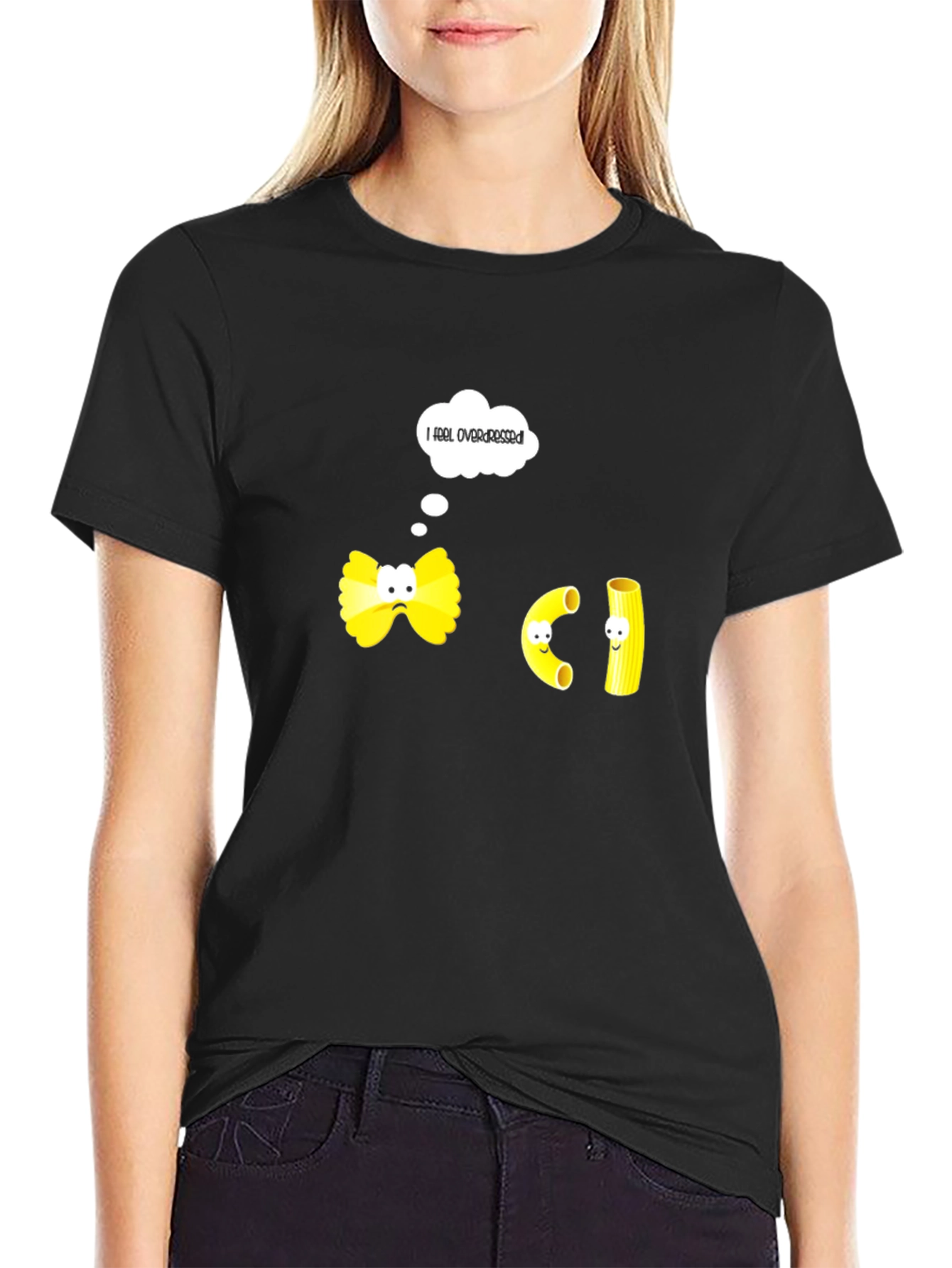 Pasta Overdressed Humor Graphic T-Shirt
