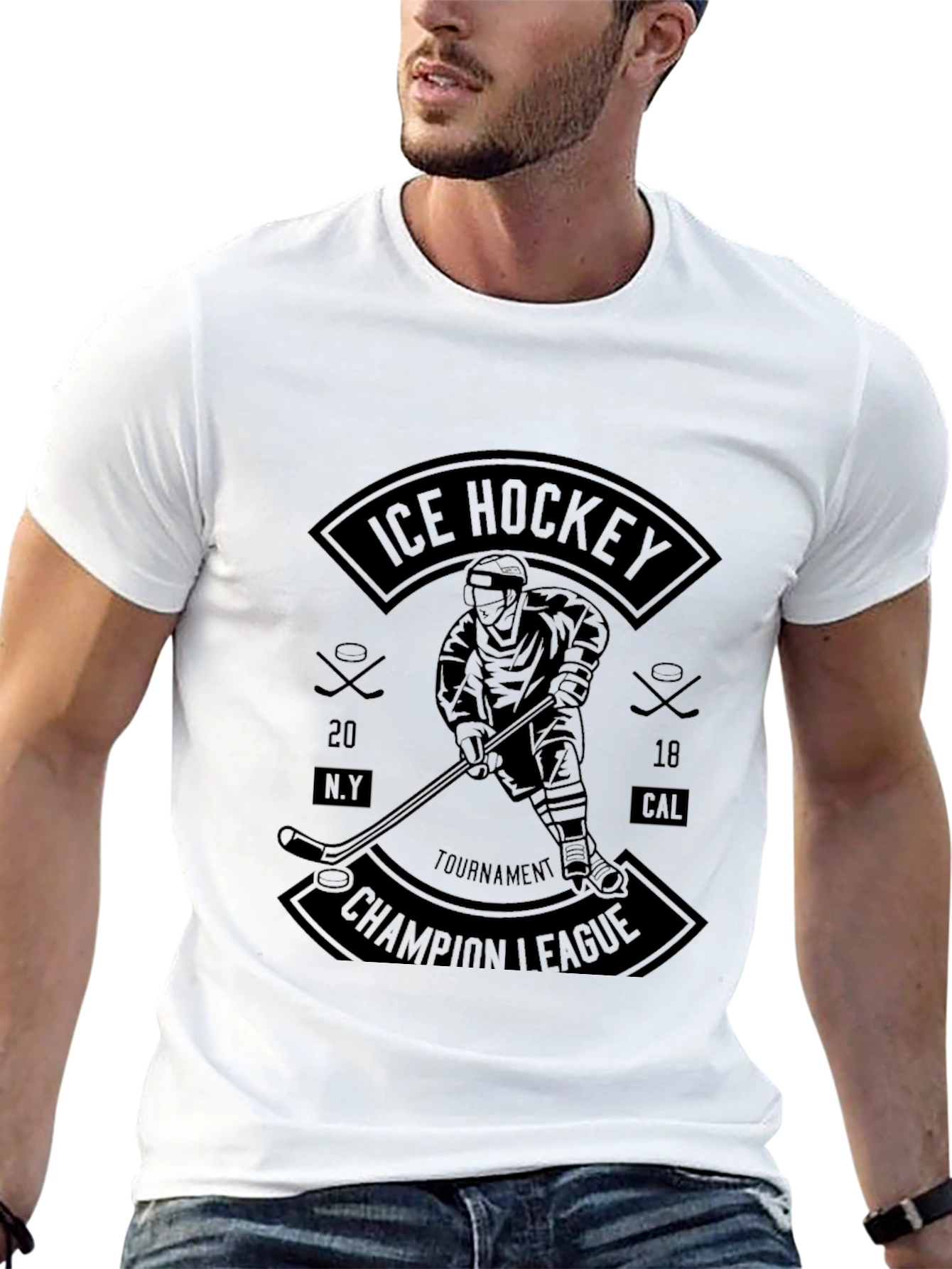 Ice Hockey Champion League Graphic Tee