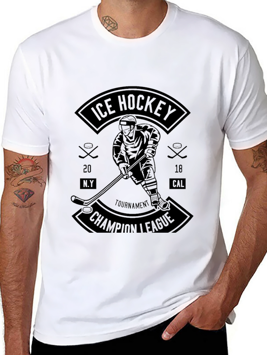 Ice Hockey Champion League Graphic Tee
