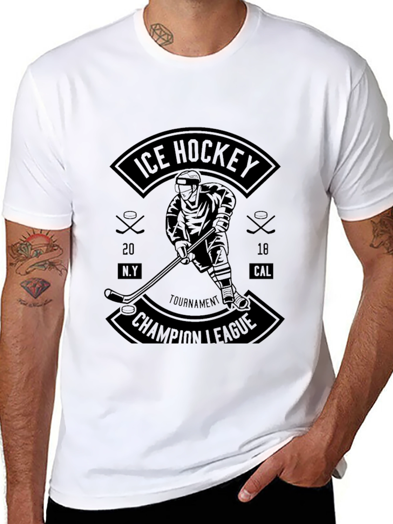 Ice Hockey Champion League Graphic Tee
