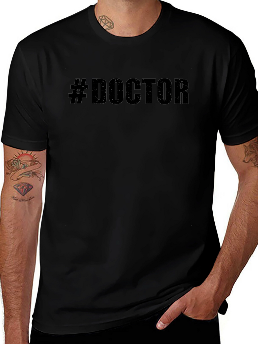 #Doctor Black T-Shirt - Medical Profession Pride