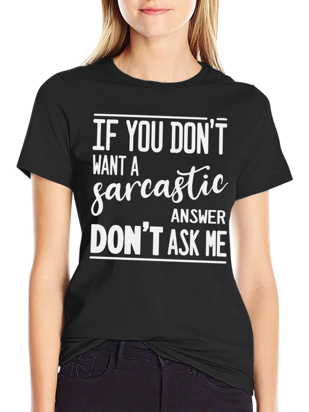 Sarcastic Answer Mens Graphic Tee