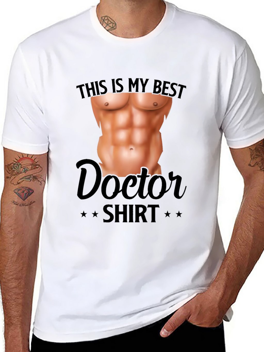 Funny Doctor Shirt - Fake Abs T-Shirt