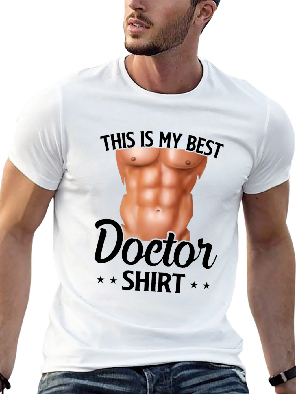 Funny Doctor Shirt - Fake Abs T-Shirt