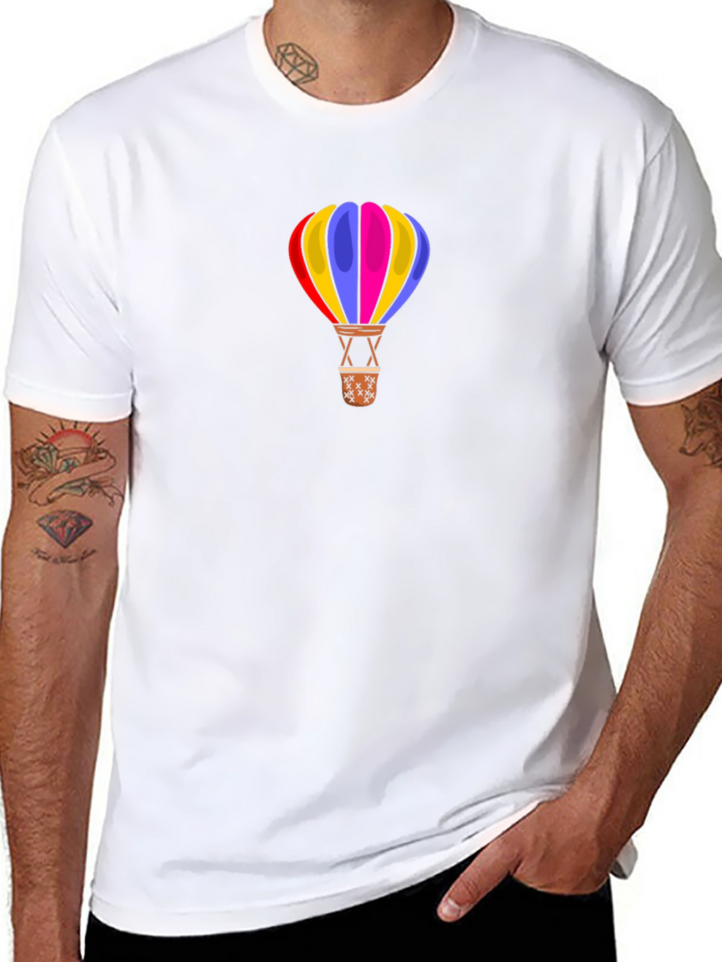 Hot Air Balloon Graphic Tee - Unique Design