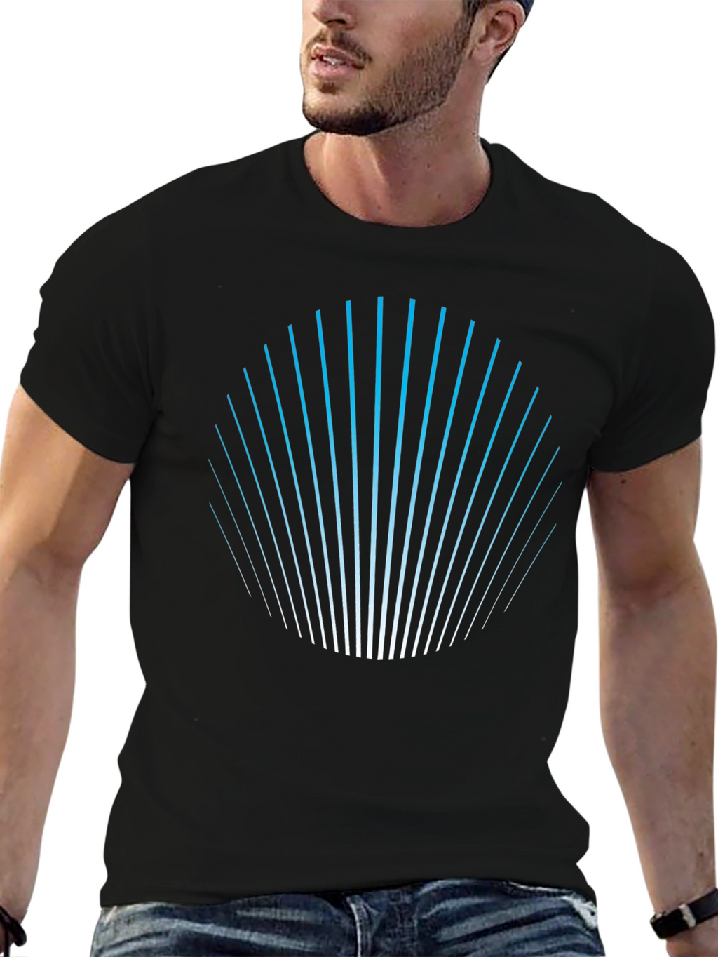 Abstract Lines Graphic Tee - Modern Design