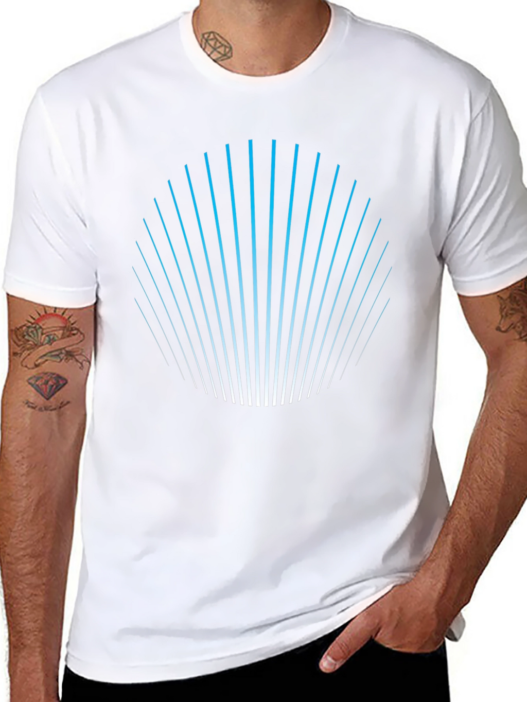 Abstract Lines Graphic Tee - Modern Design