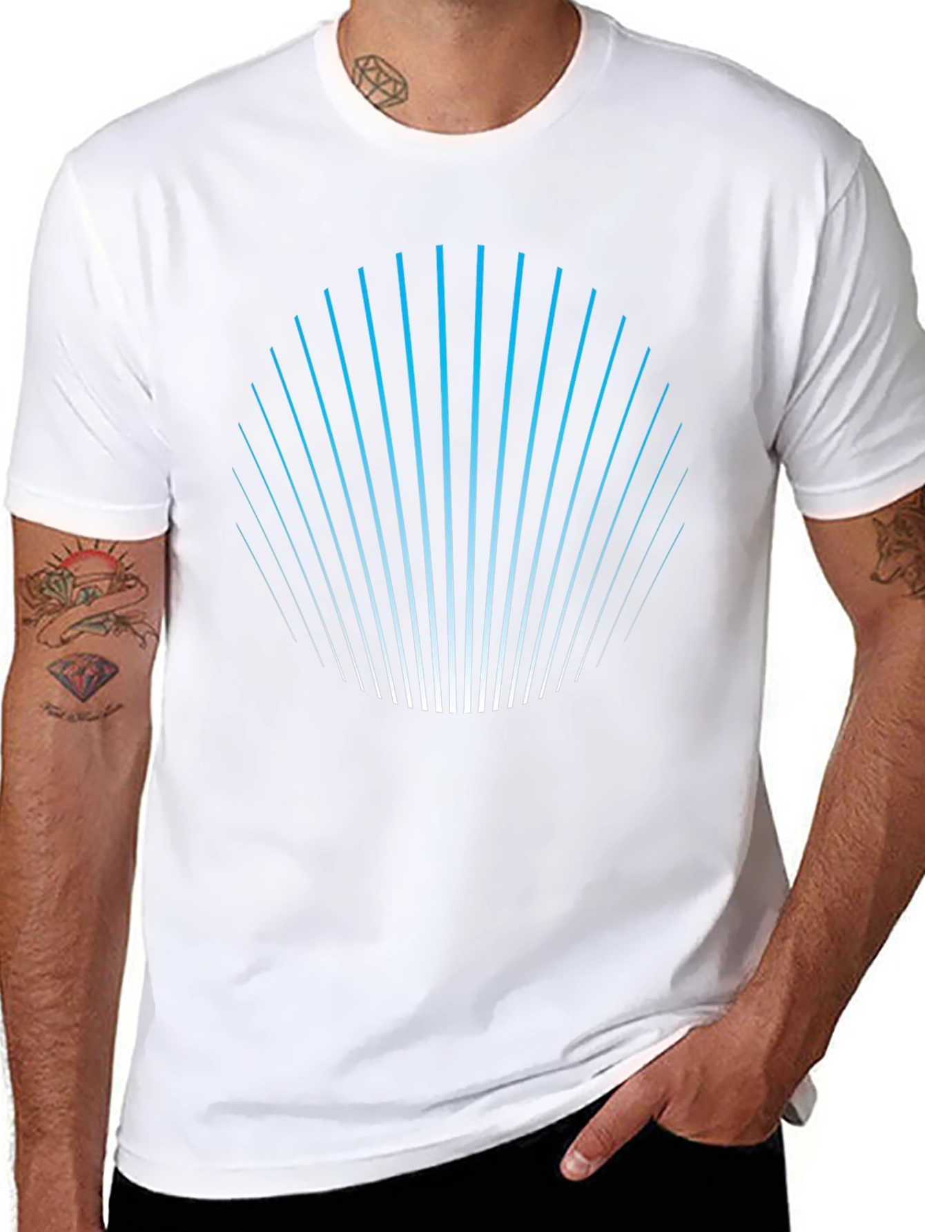 Abstract Lines Graphic Tee - Modern Design