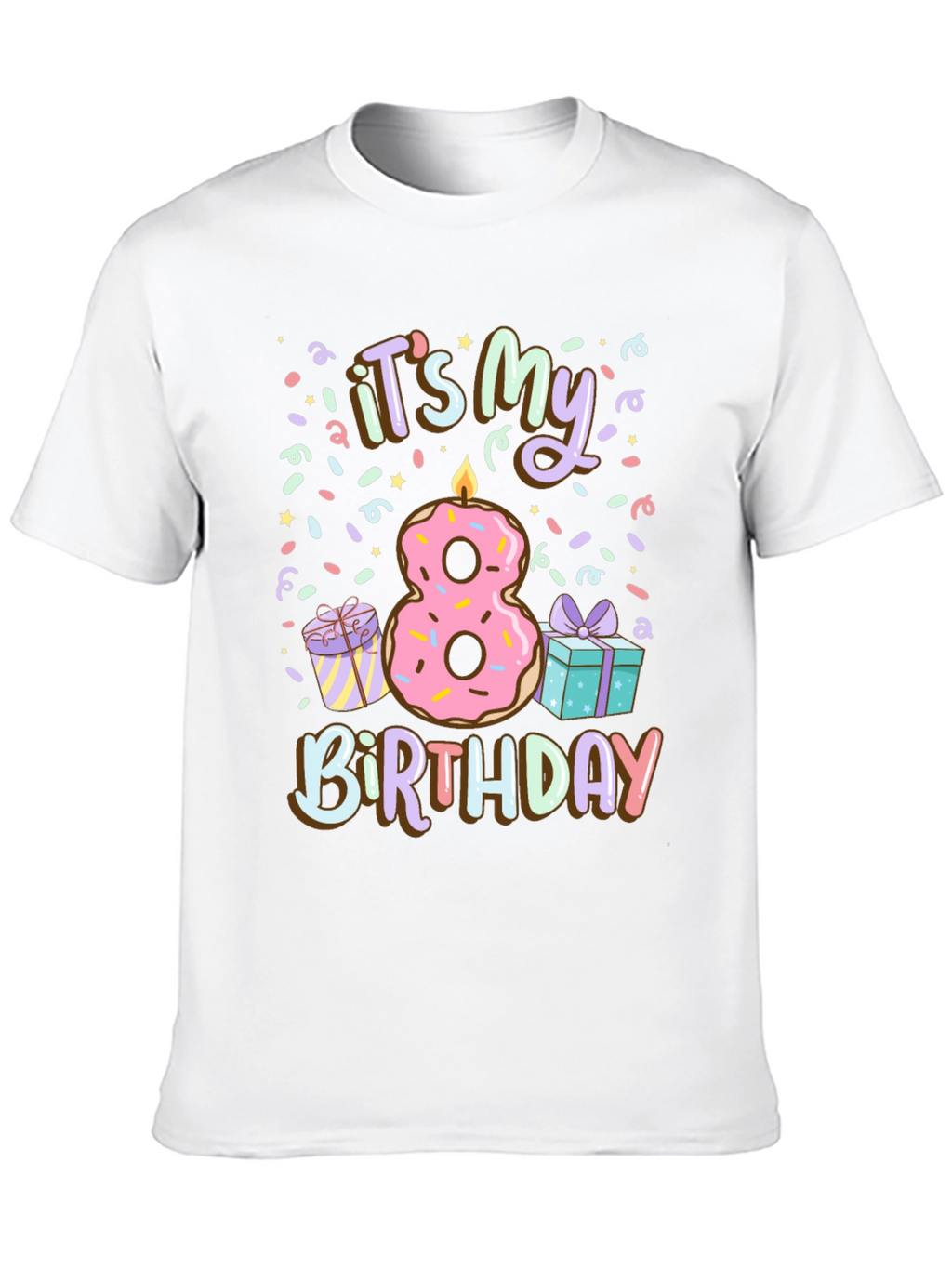 Its My 8th Birthday Donut T-Shirt