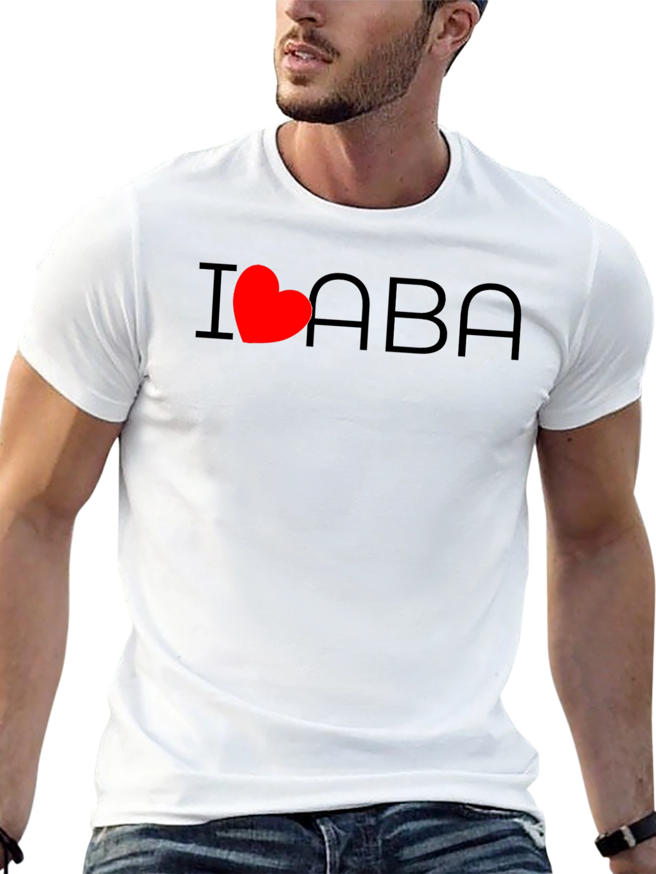 I Heart ABA T-Shirt - Black Casual Comfortable