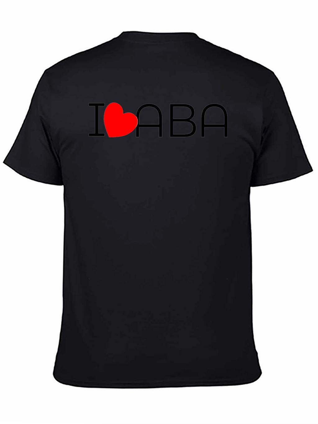 I Heart ABA T-Shirt - Black Casual Comfortable