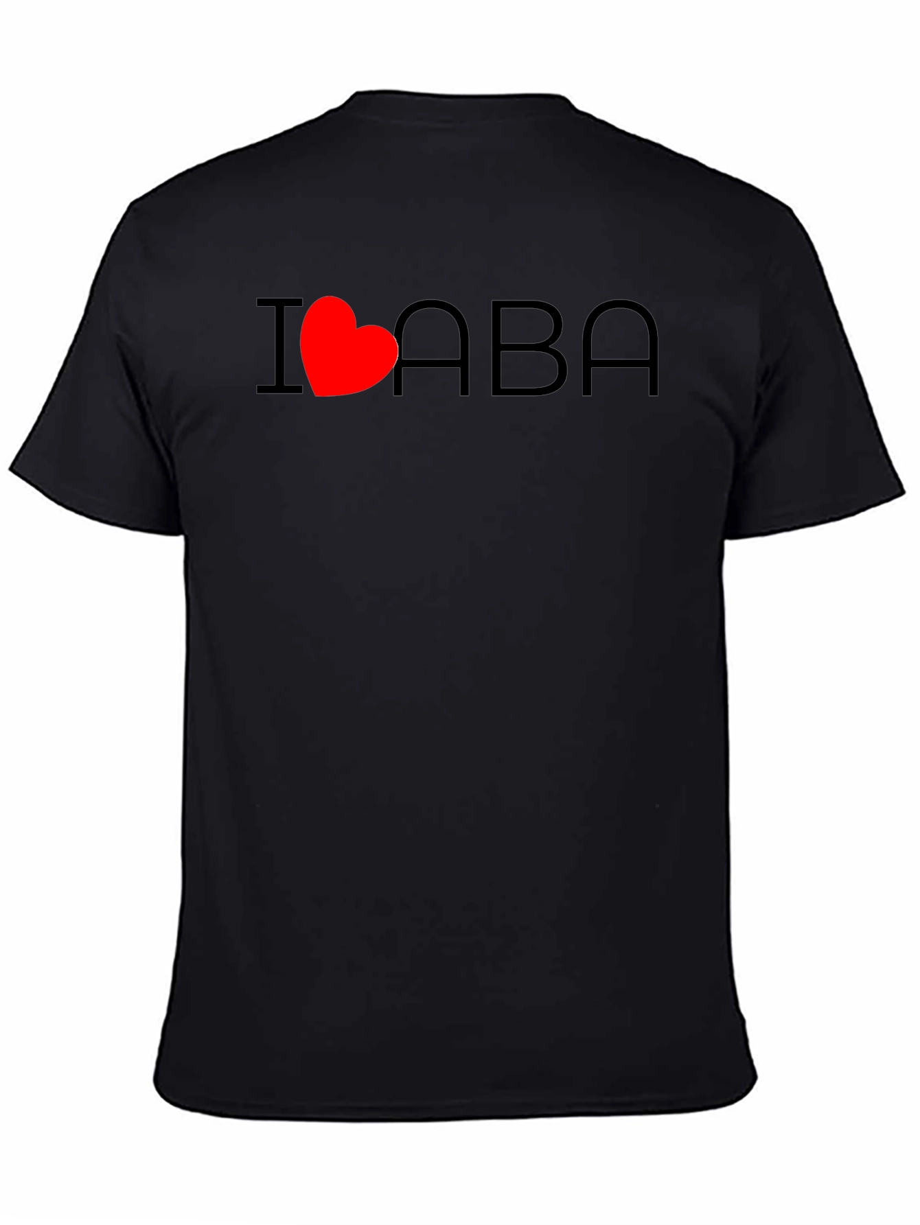 I Heart ABA T-Shirt - Black Casual Comfortable