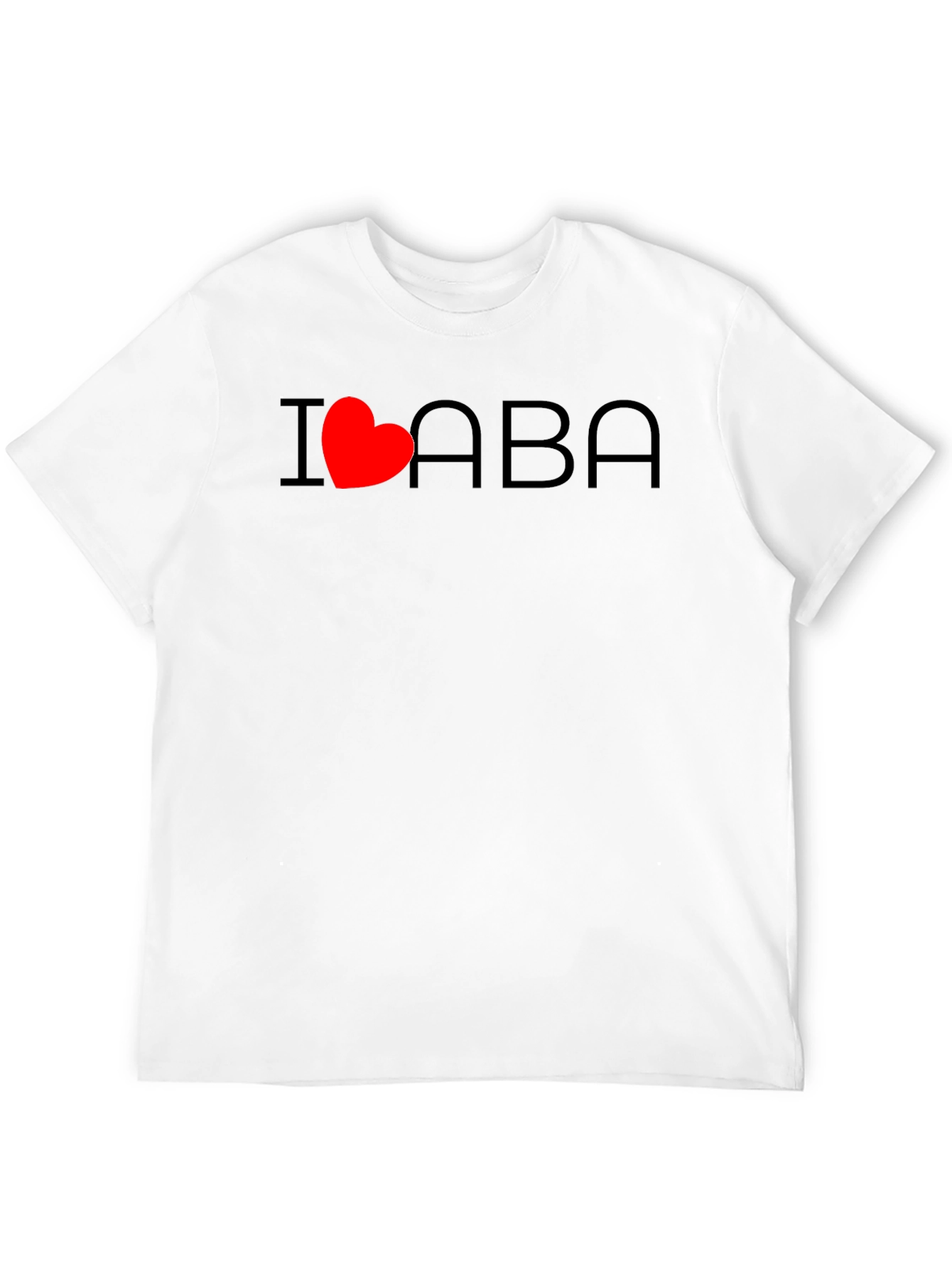I Heart ABA T-Shirt - Black Casual Comfortable