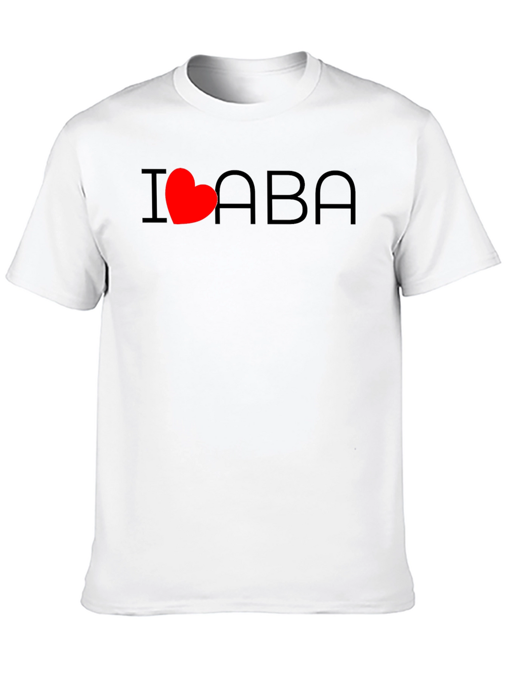 I Heart ABA T-Shirt - Black Casual Comfortable