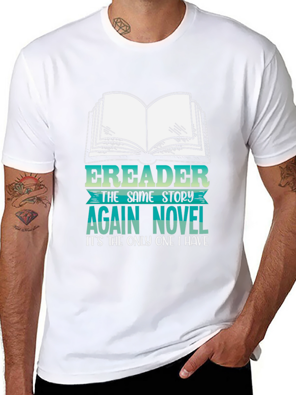 Funny Ereader Novel Graphic T-Shirt