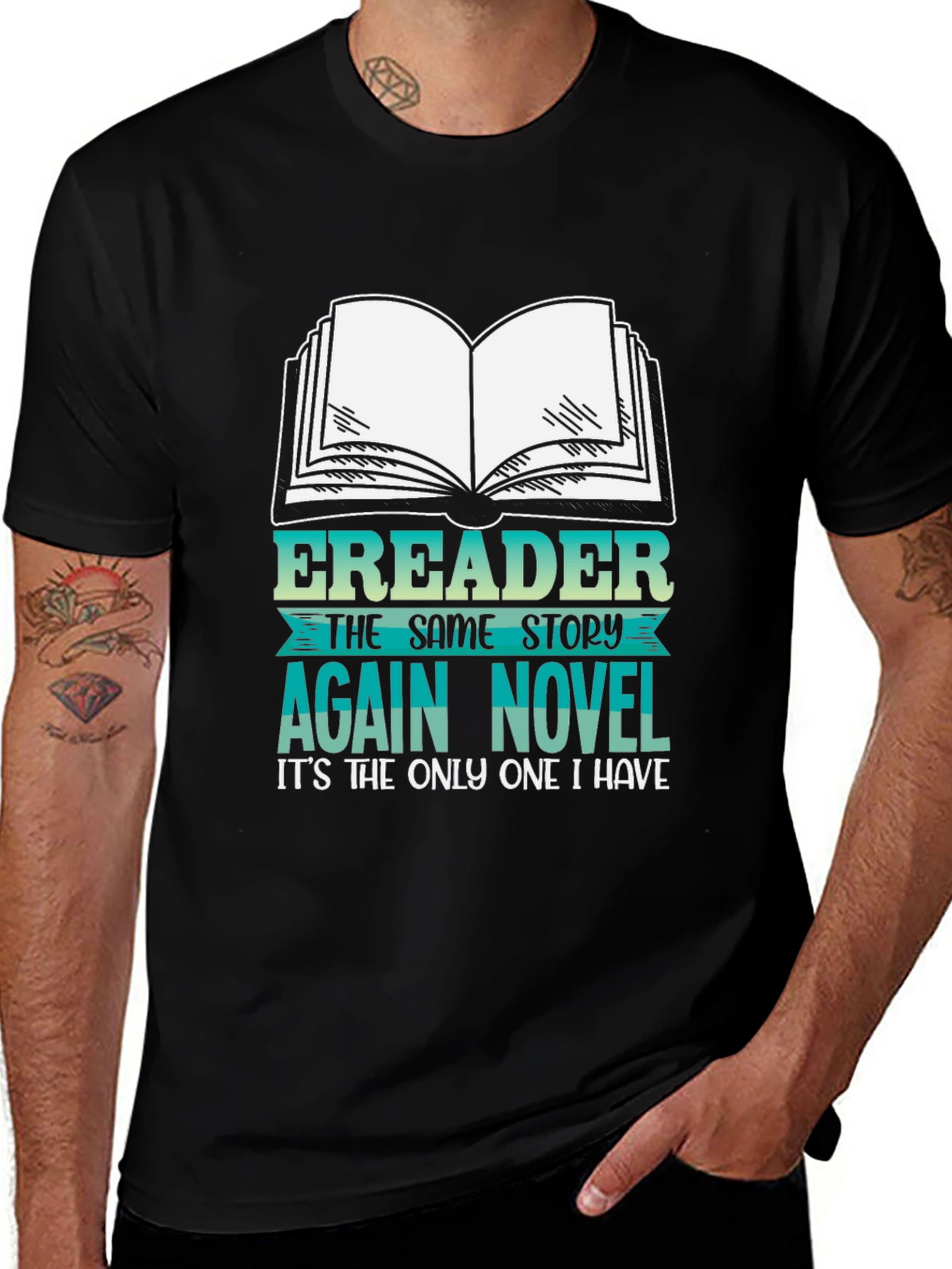Funny Ereader Novel Graphic T-Shirt
