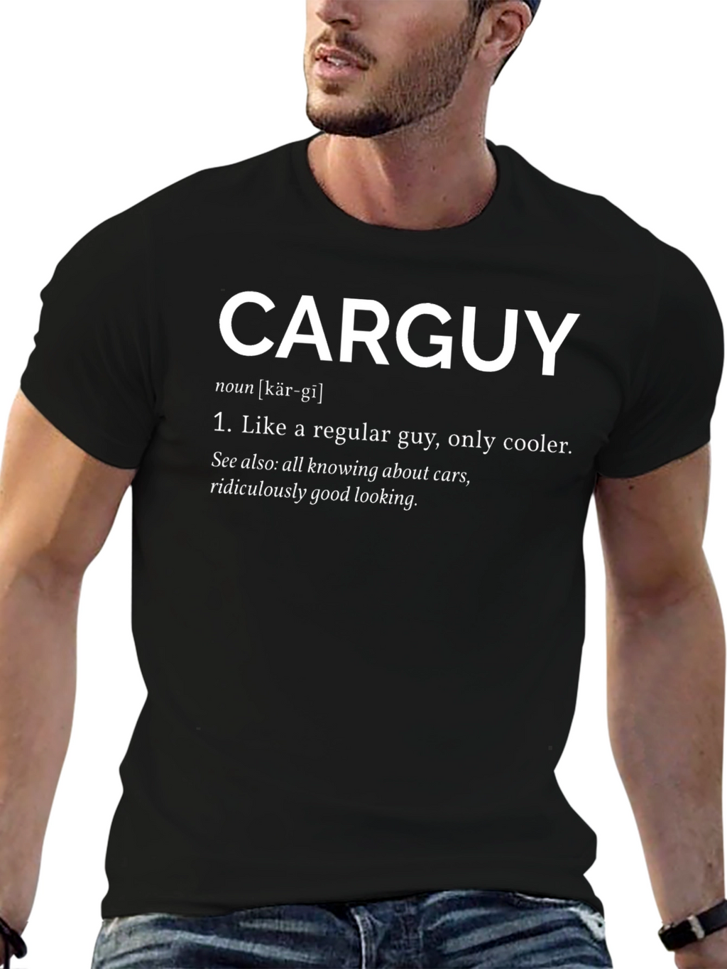Carguy Definition Black T-Shirt - Cool Car Enthusiast Tee