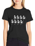 Rowing Team Graphic Tee - Black Crew Neck