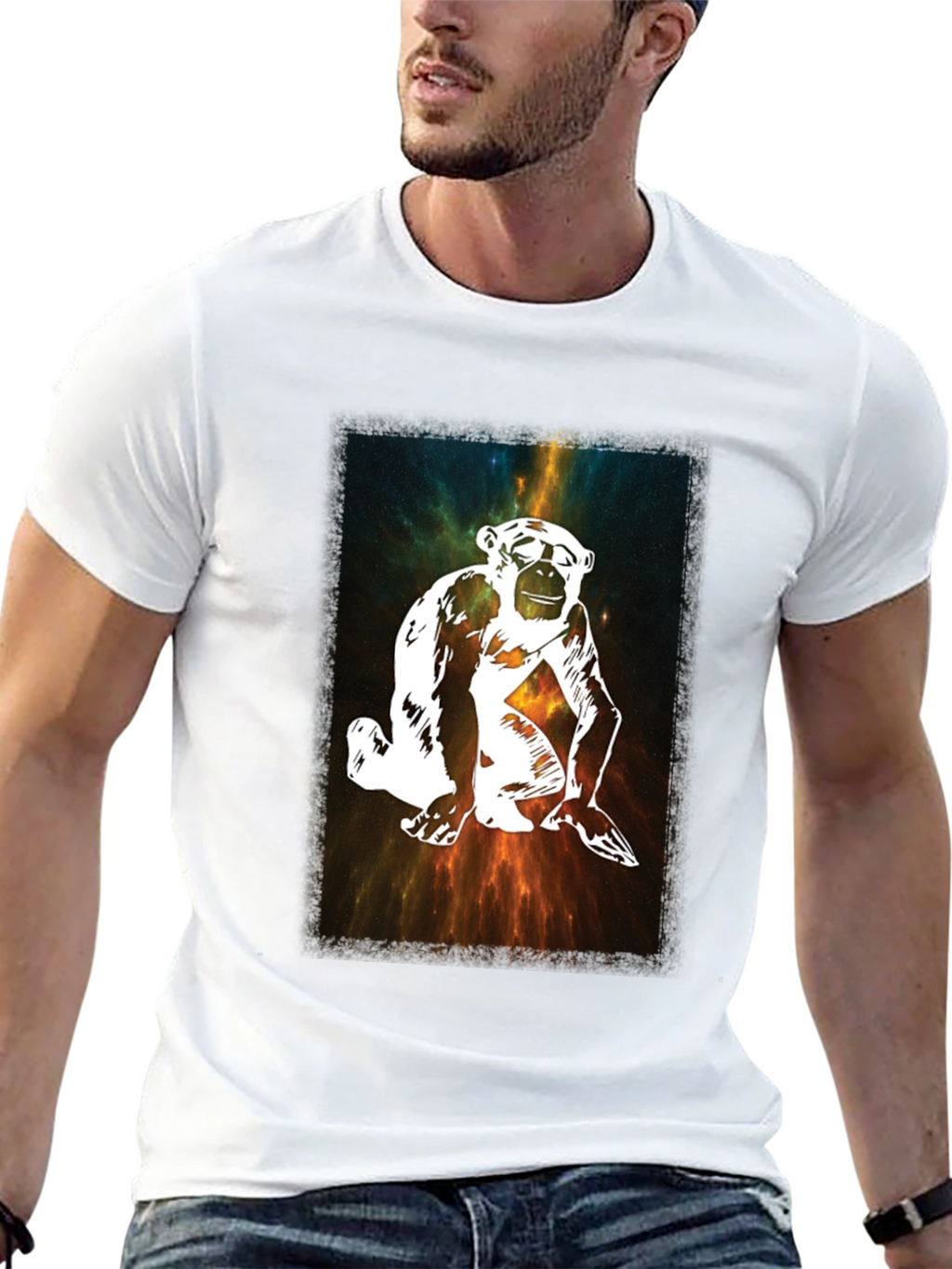 Monkey Galaxy T-Shirt - Unique Graphic Tee