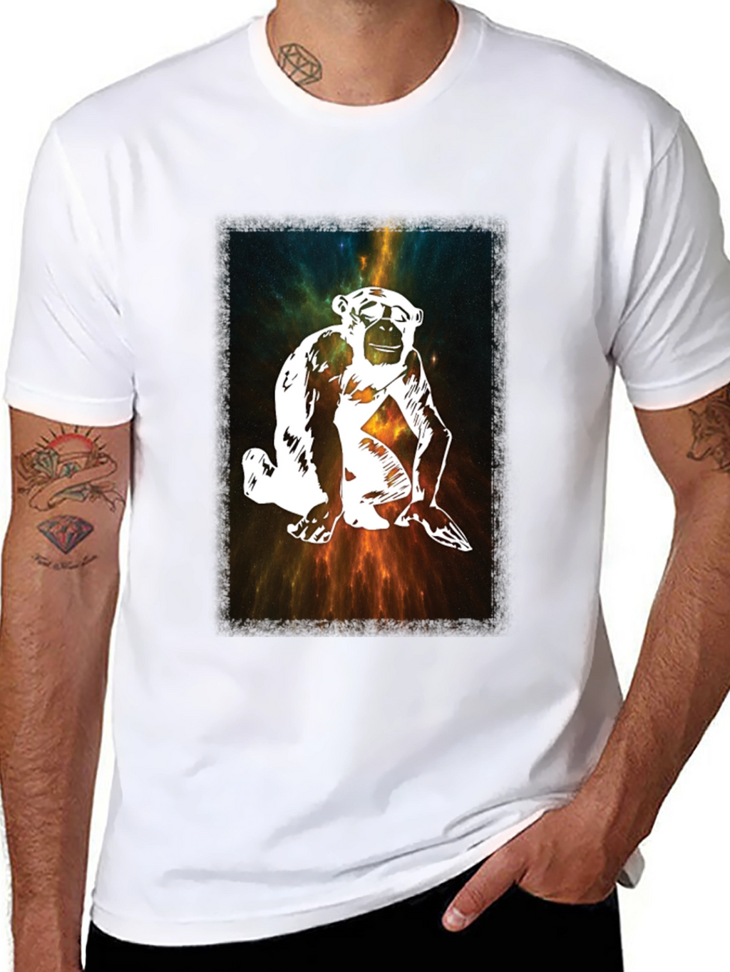 Monkey Galaxy T-Shirt - Unique Graphic Tee