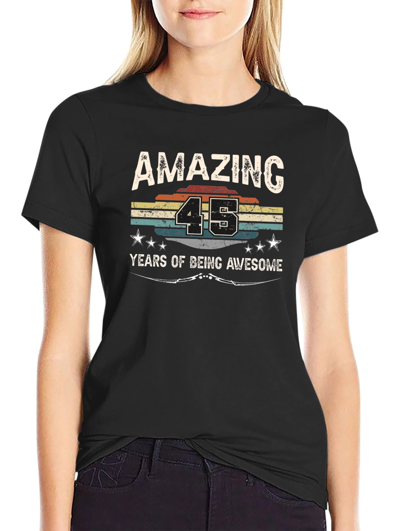 Amazing 45 Years Birthday Graphic Tee