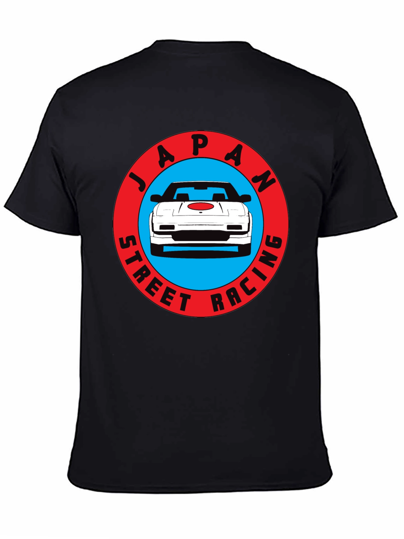 Japan Street Racing Graphic Tee - Black Cotton