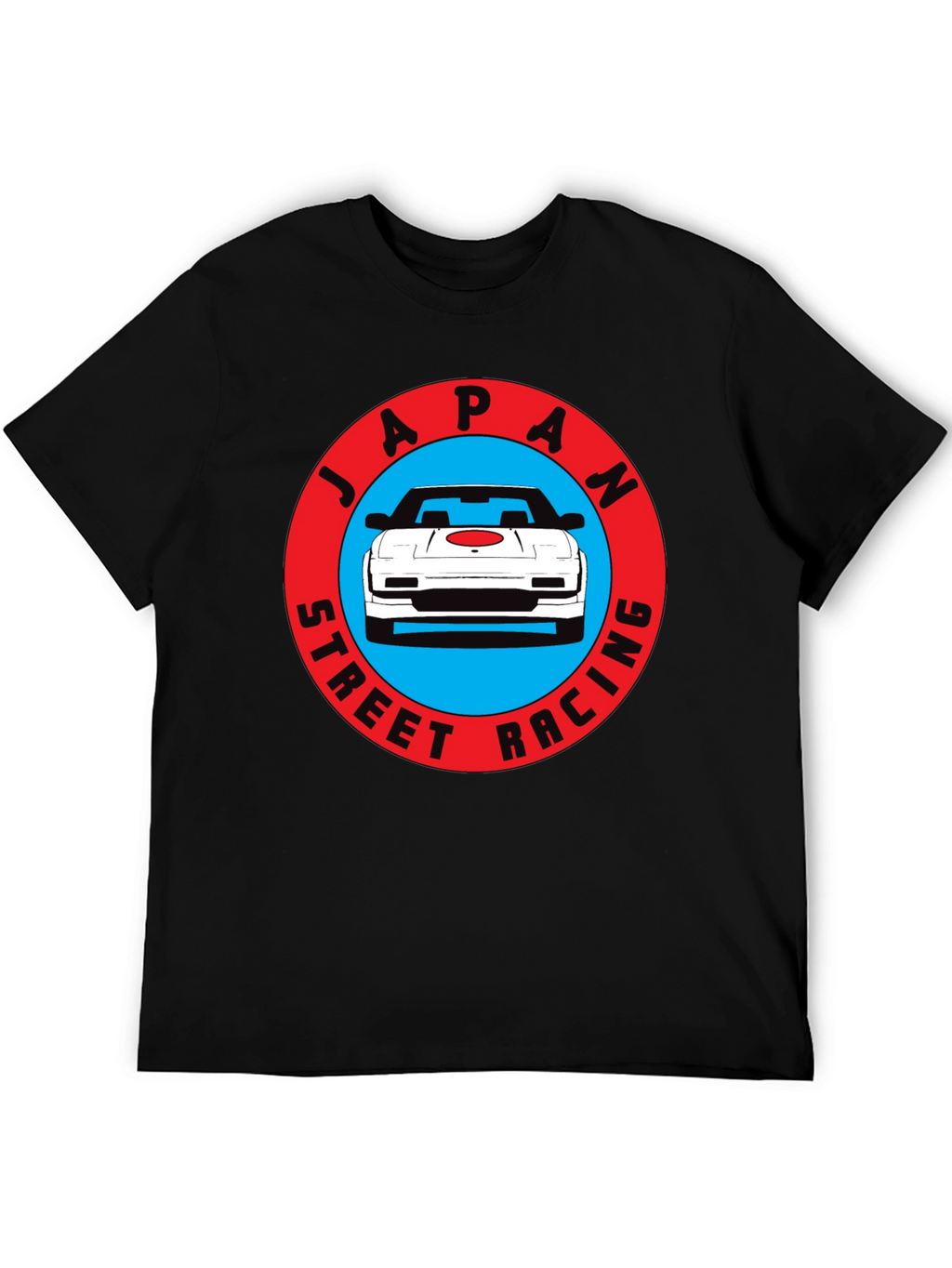 Japan Street Racing Graphic Tee - Black Cotton