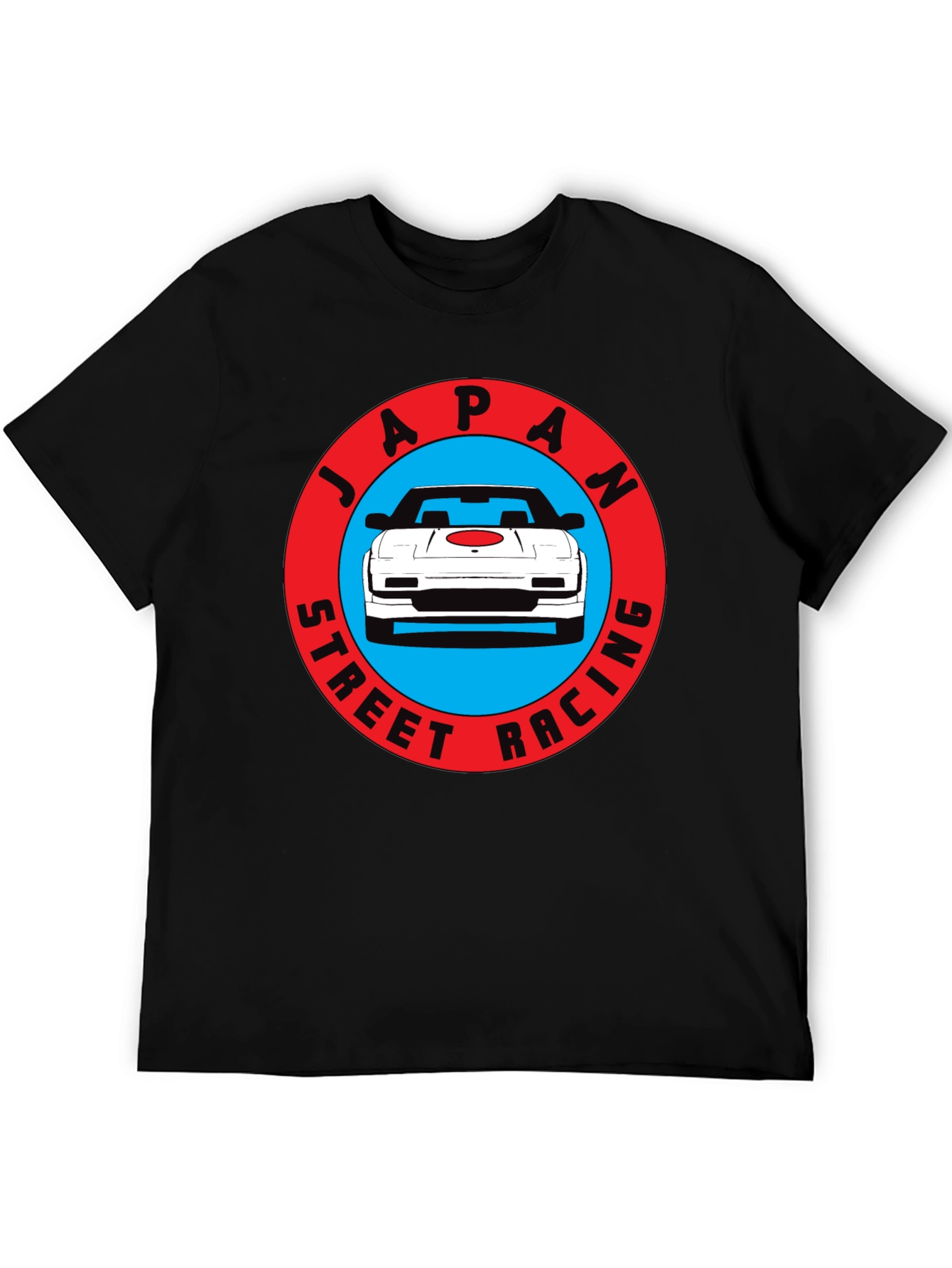Japan Street Racing Graphic Tee - Black Cotton