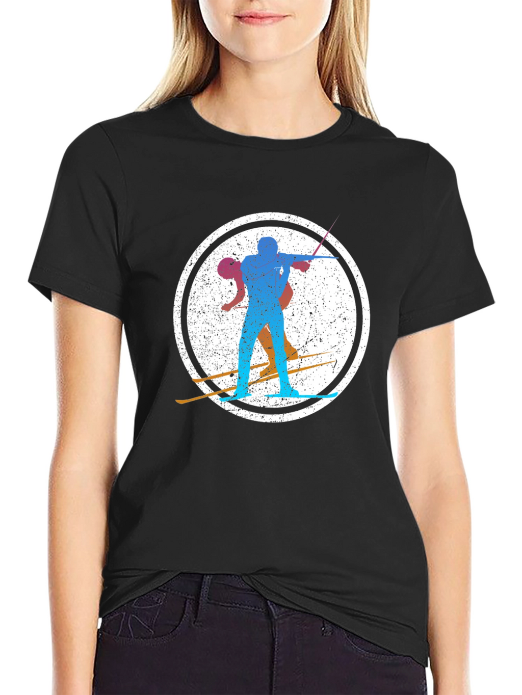 Biathlon Silhouette Black T-Shirt