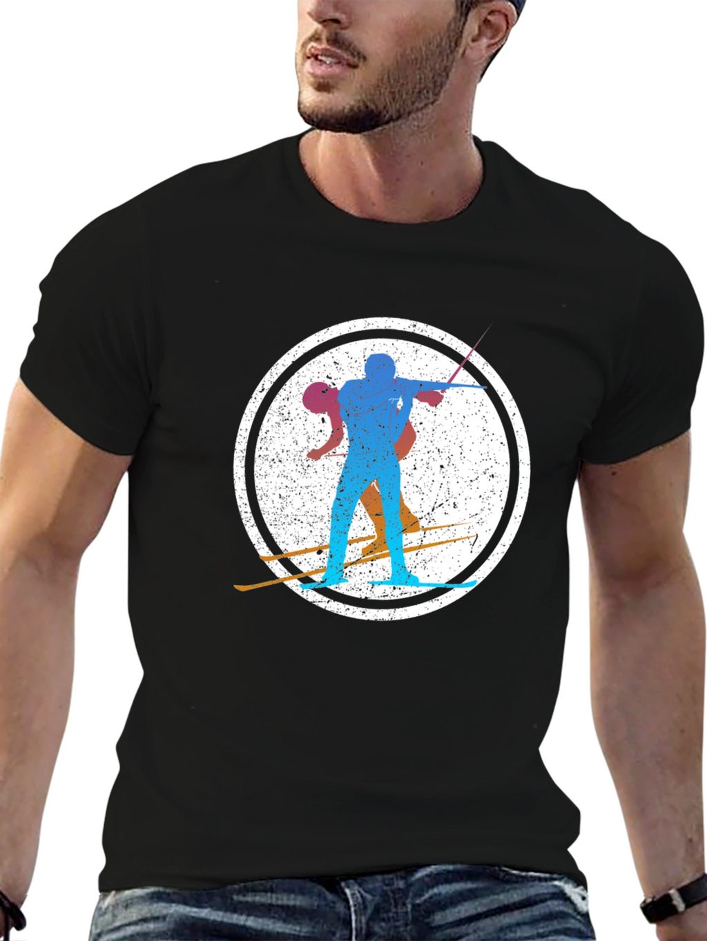 Biathlon Silhouette Black T-Shirt