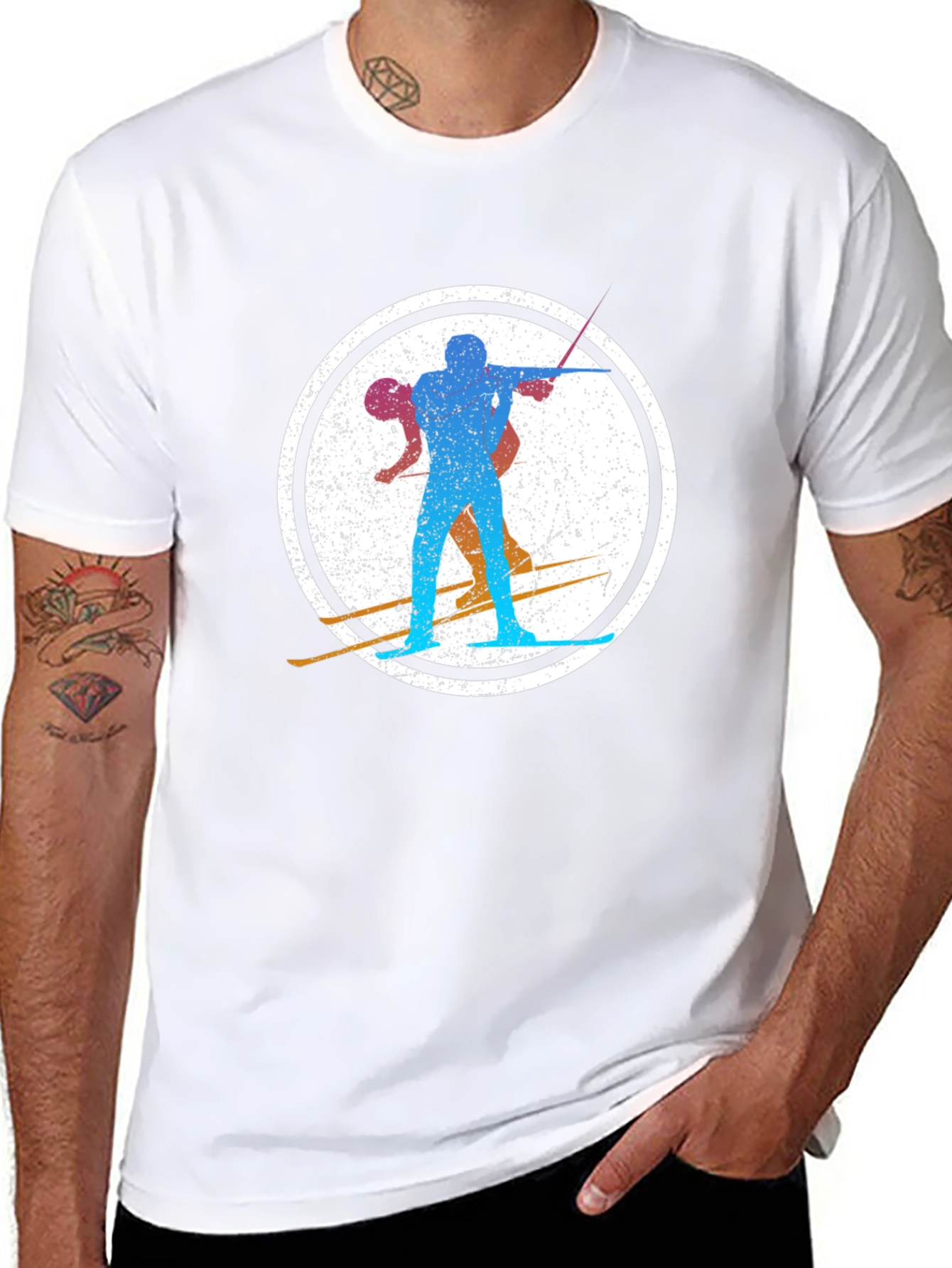 Biathlon Silhouette Black T-Shirt