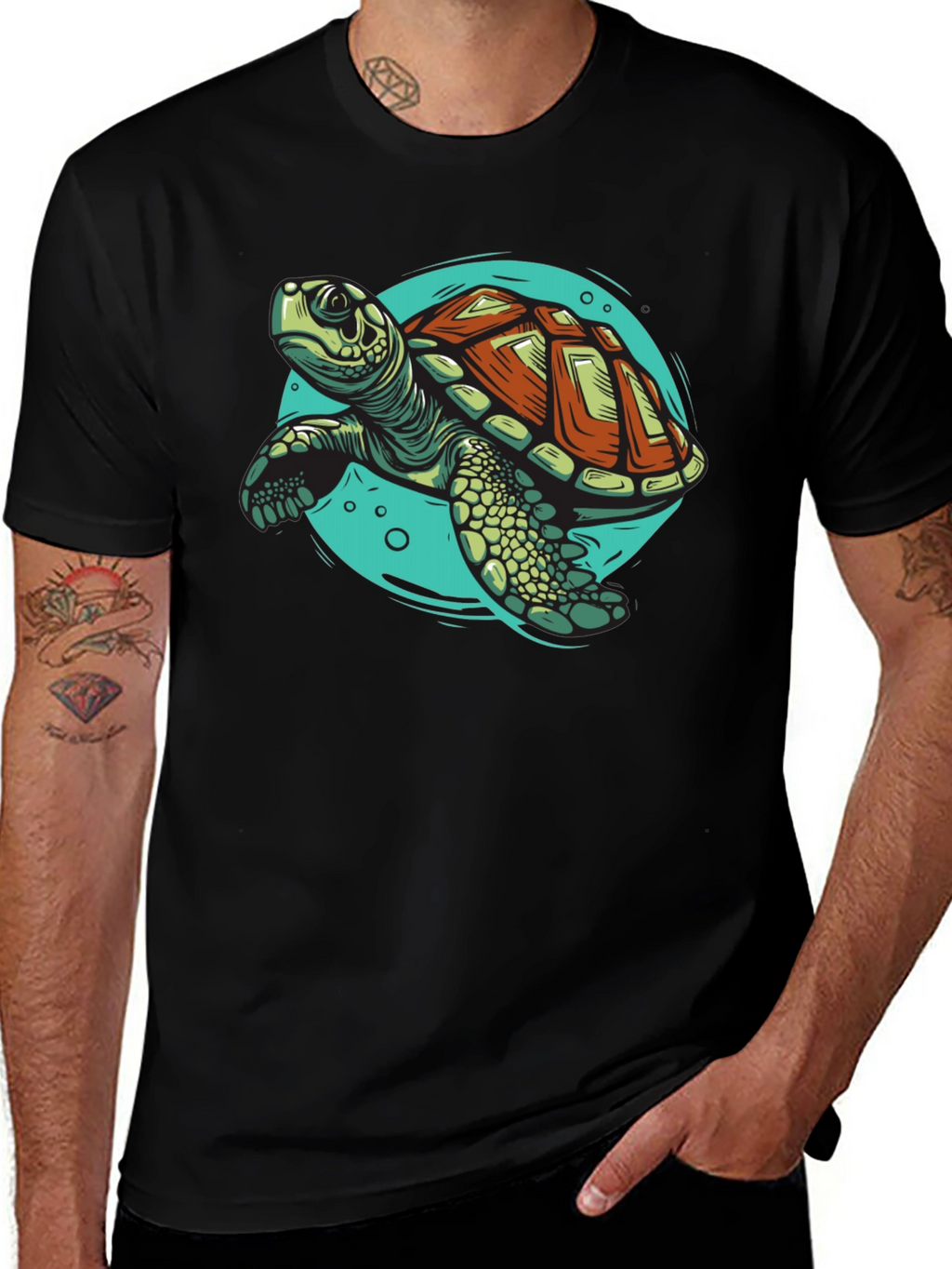 Sea Turtle Graphic Tee - Cool Ocean Design