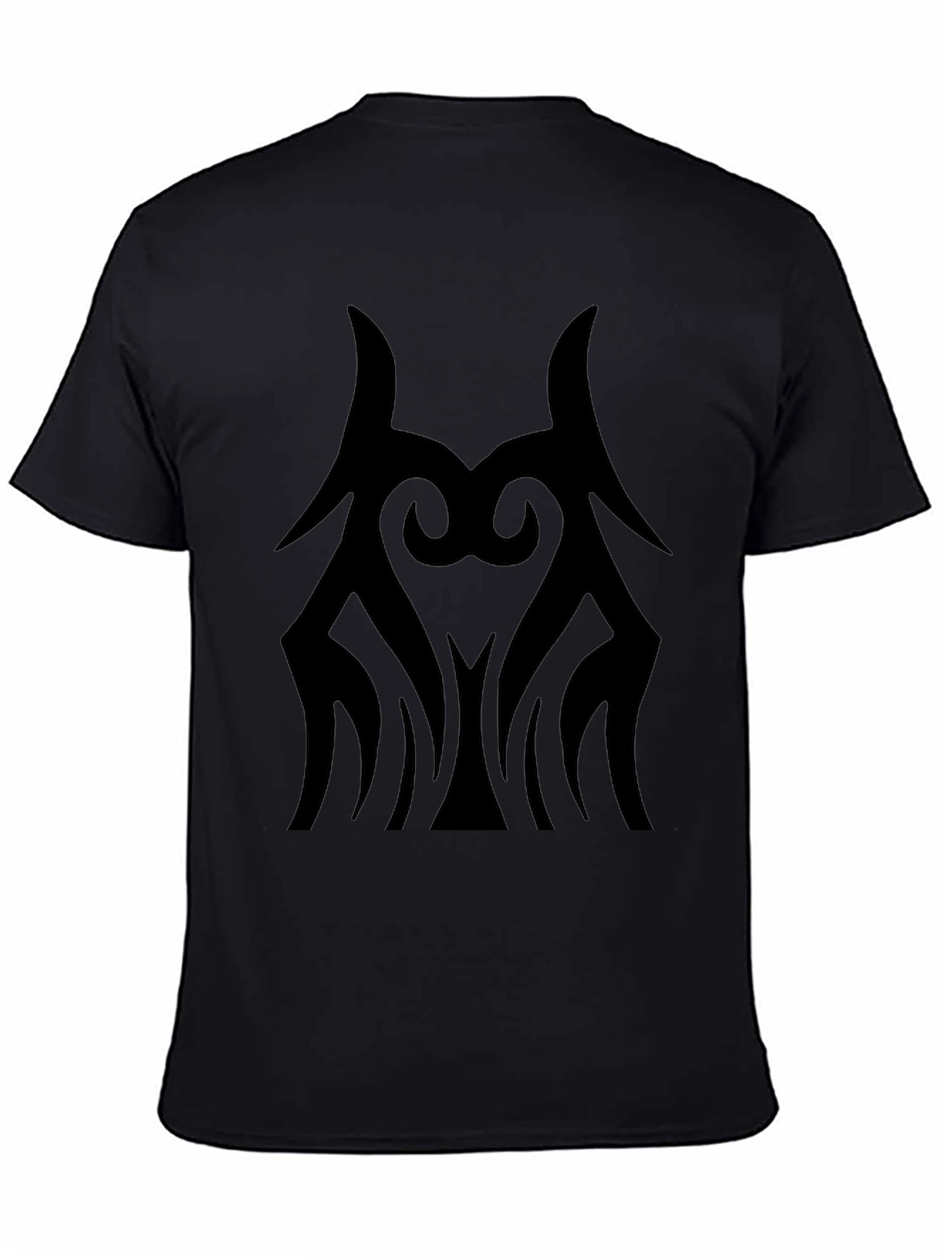 Tribal Graphic Print Mens Black T-Shirt