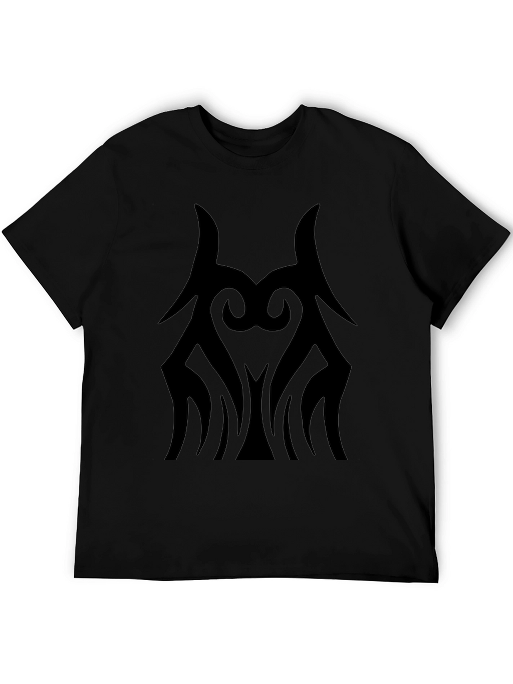 Tribal Graphic Print Mens Black T-Shirt