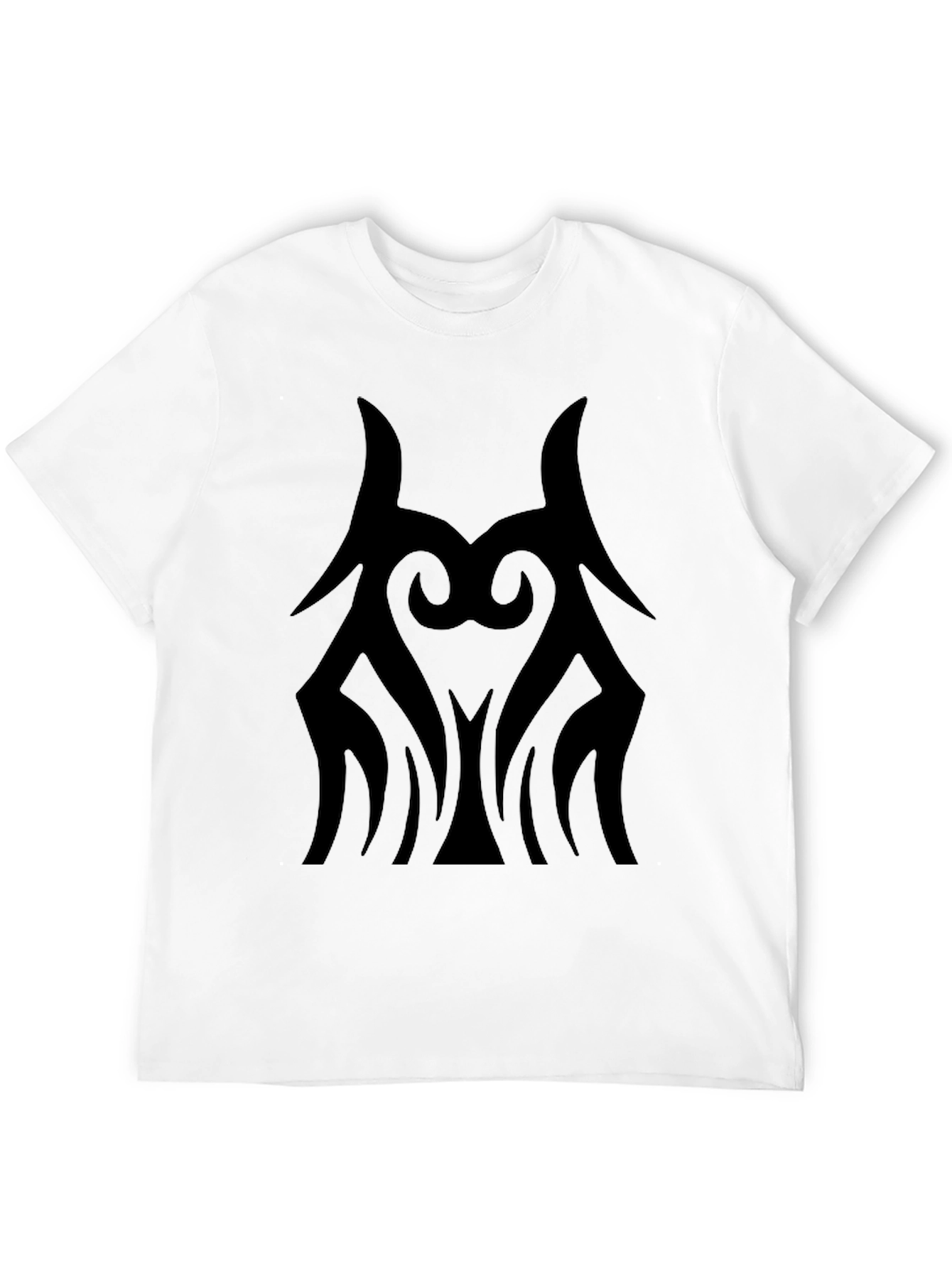 Tribal Graphic Print Mens Black T-Shirt