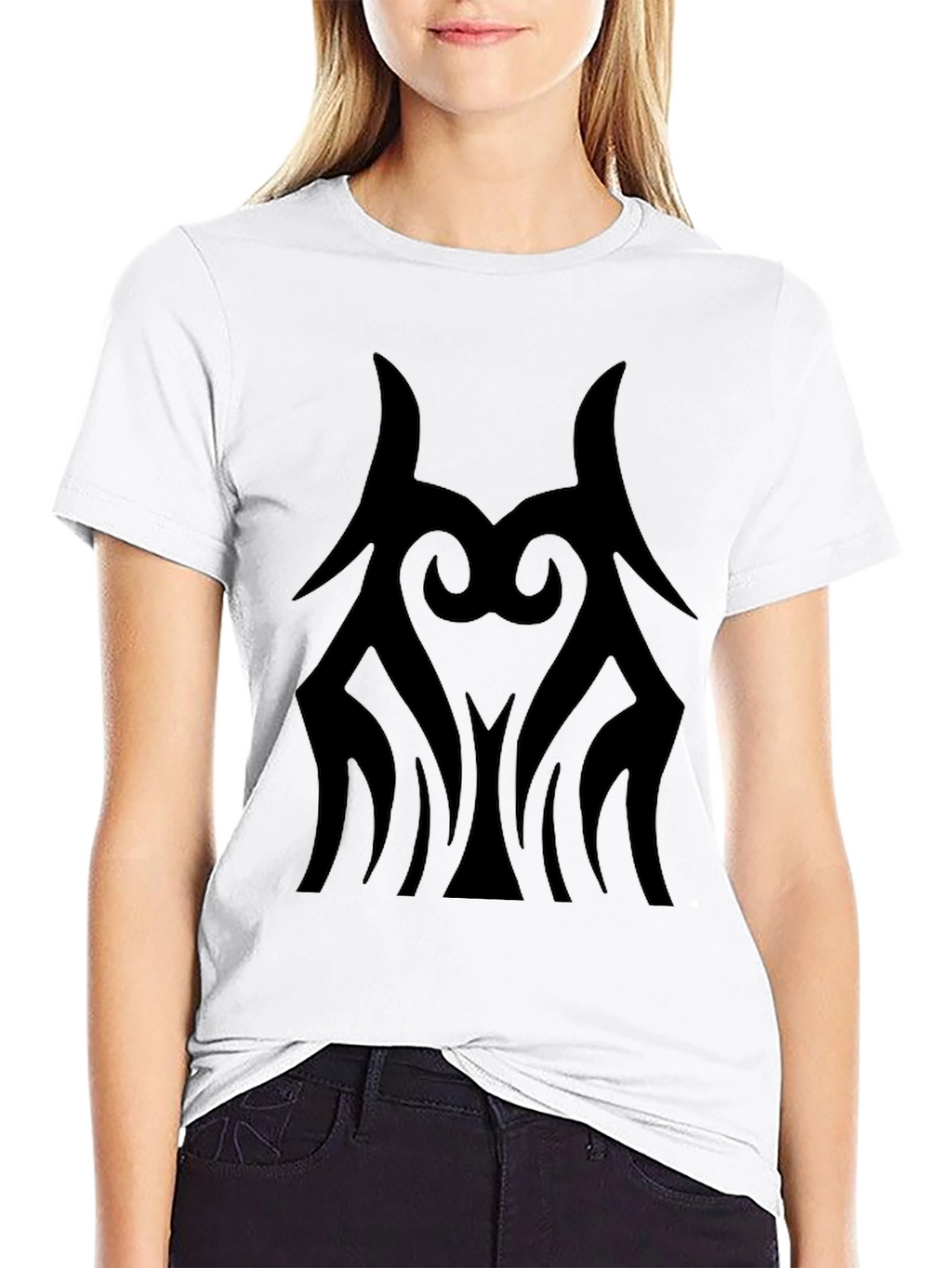 Tribal Graphic Print Mens Black T-Shirt