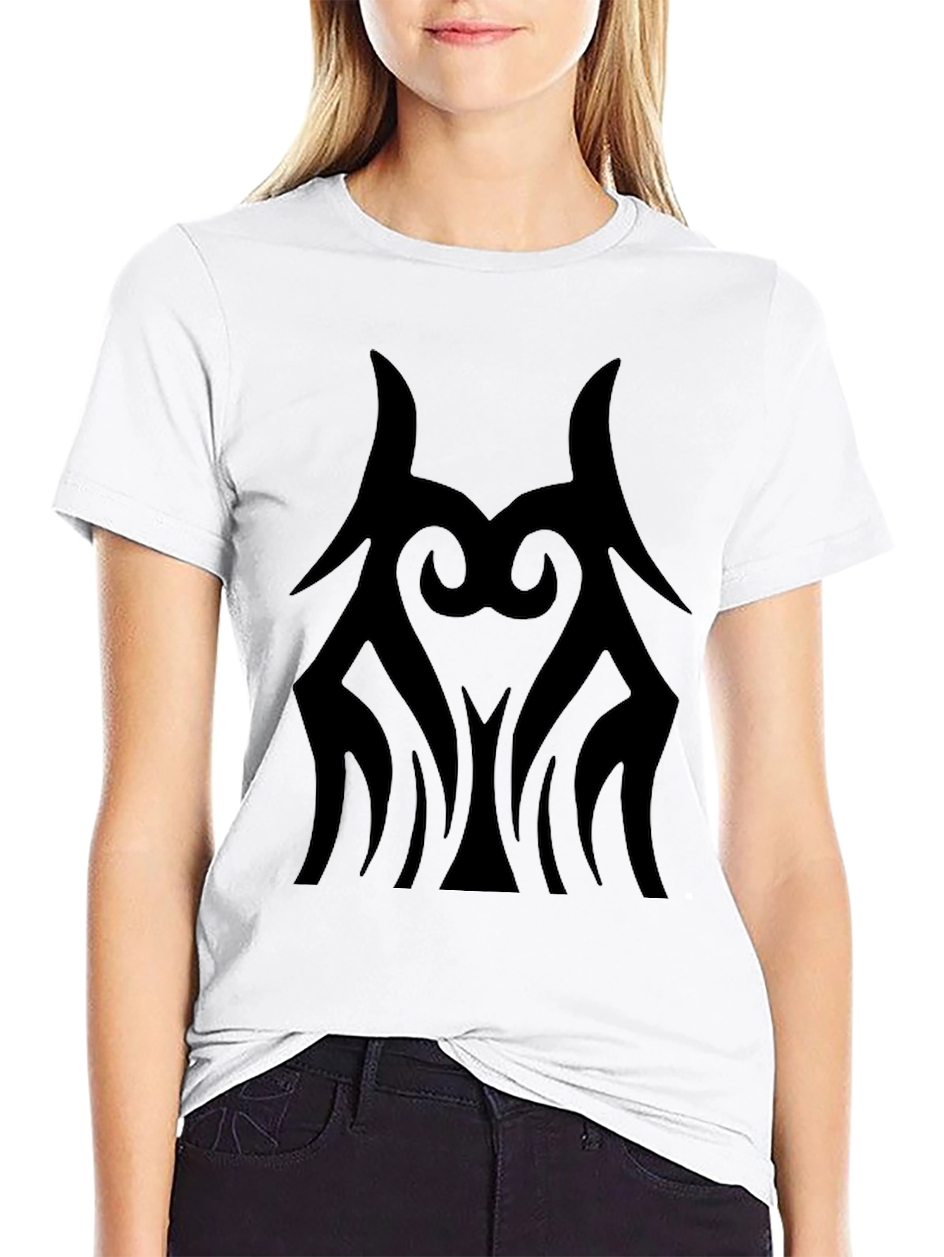 Tribal Graphic Print Mens Black T-Shirt