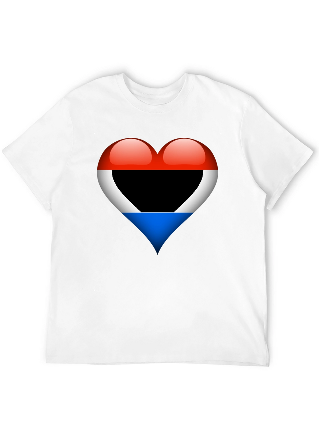 Heart Flag T-Shirt: Red White Blue Design
