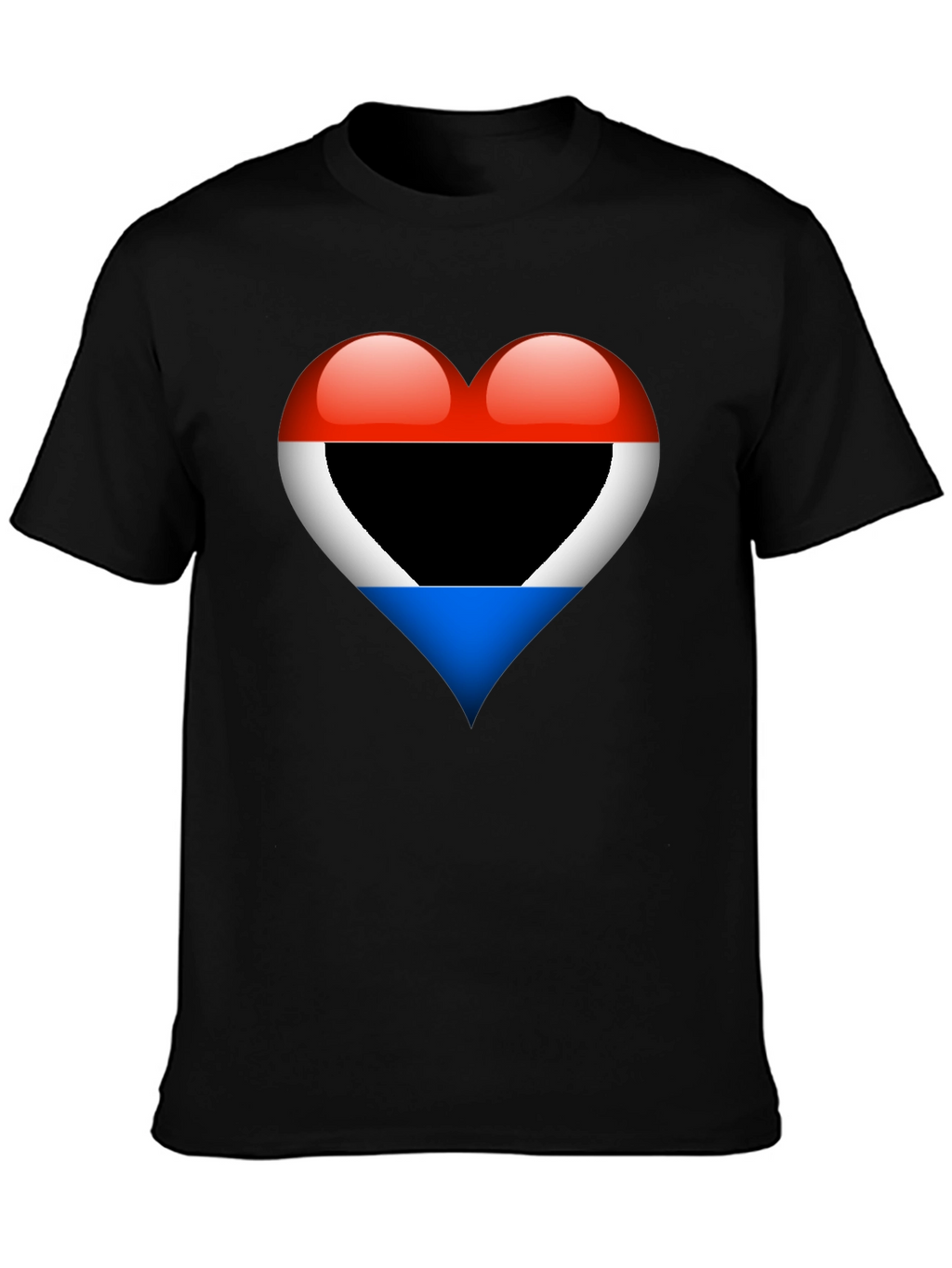 Heart Flag T-Shirt: Red White Blue Design