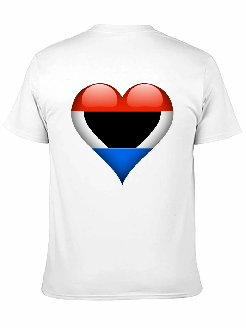 Heart Flag T-Shirt: Red White Blue Design