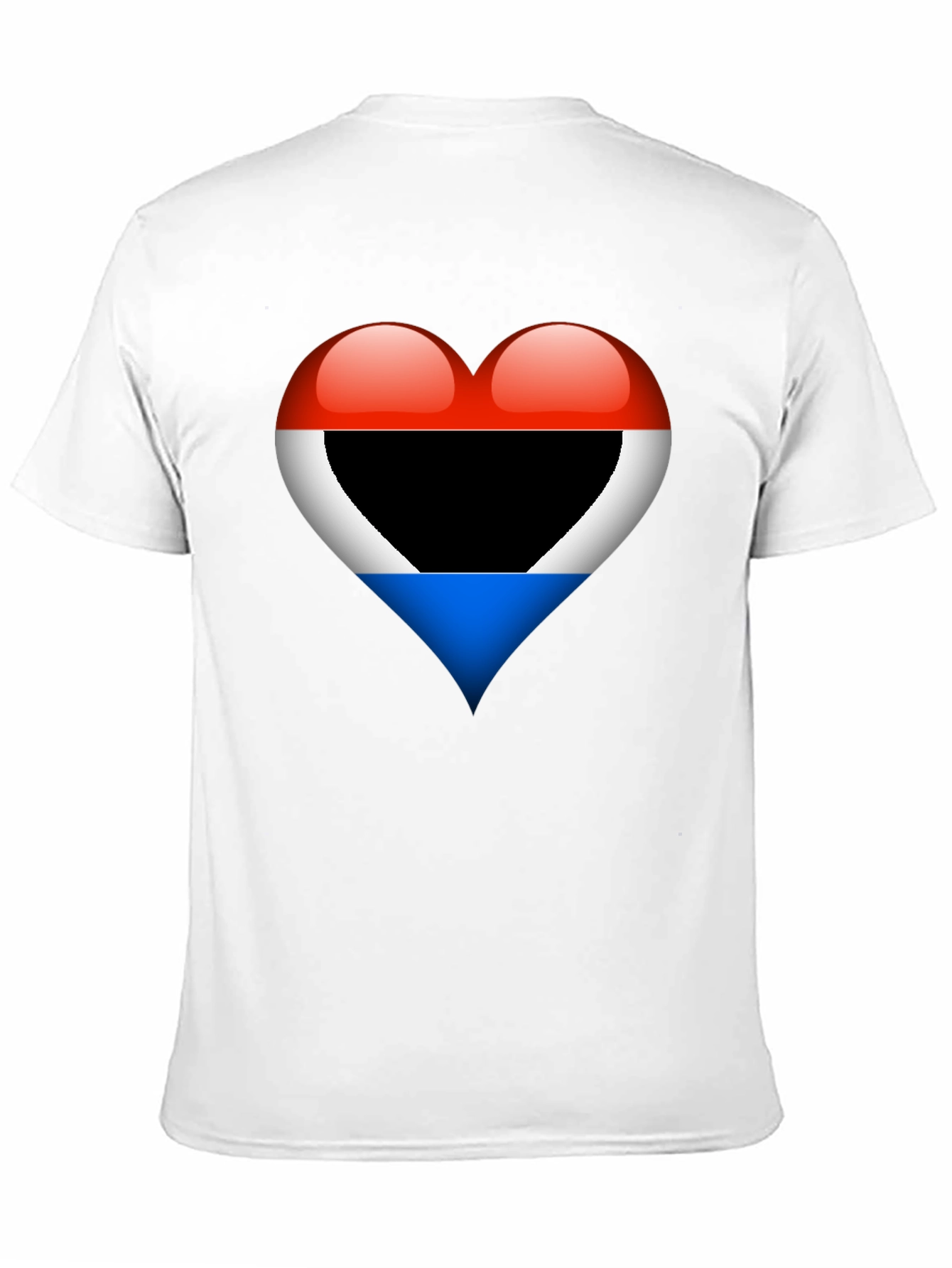Heart Flag T-Shirt: Red White Blue Design