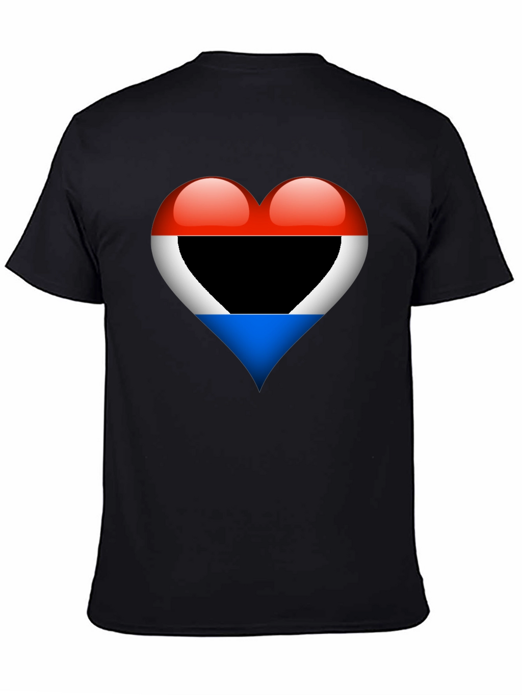 Heart Flag T-Shirt: Red White Blue Design