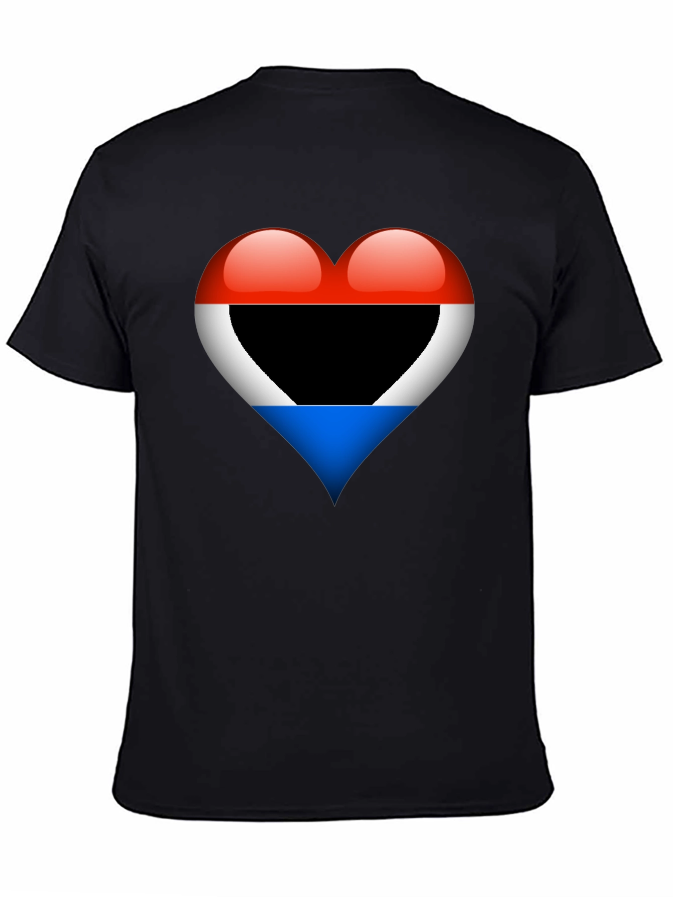 Heart Flag T-Shirt: Red White Blue Design