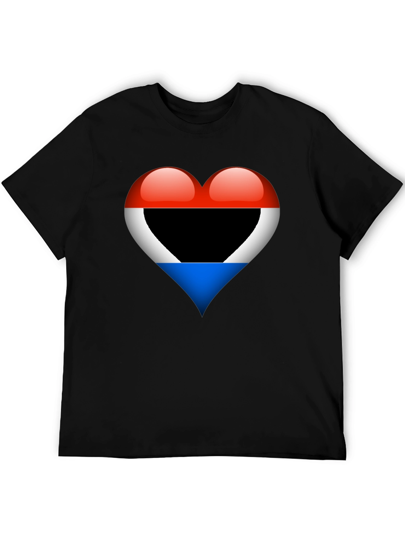 Heart Flag T-Shirt: Red White Blue Design