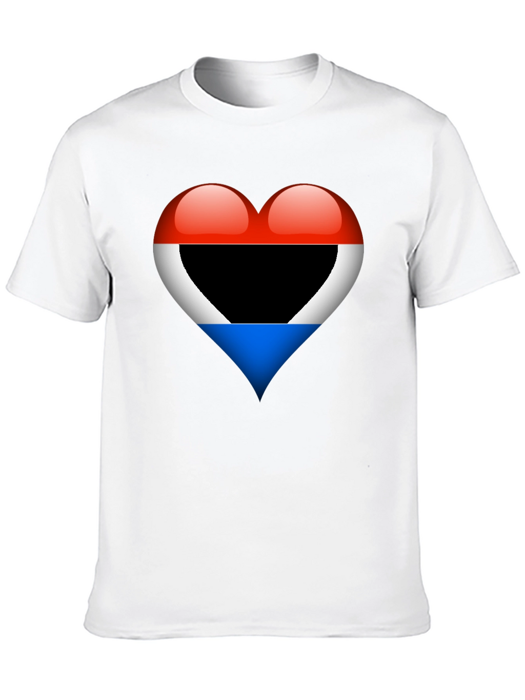 Heart Flag T-Shirt: Red White Blue Design